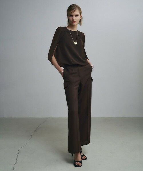 L size ONWARD(大きいサイズ) / エルサイズオンワード シャツ・ブラウス | 【接触冷感・UVケア・吸水速乾・防シワ・洗える】 ドレープツイル ブラウス | 詳細3