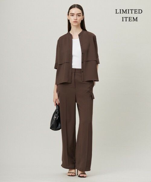 L size ONWARD(大きいサイズ) / エルサイズオンワード シャツ・ブラウス | 【WEB限定・接触冷感・UVケア・吸水速乾・防シワ・洗える】 ドレープツイル クロップドシャツ | 詳細12