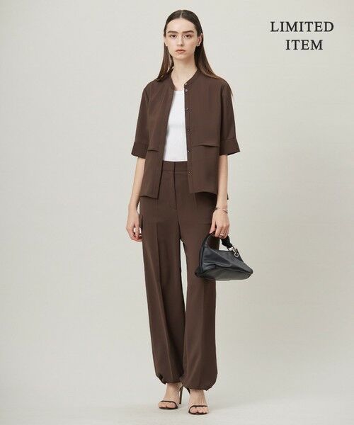 L size ONWARD(大きいサイズ) / エルサイズオンワード シャツ・ブラウス | 【WEB限定・接触冷感・UVケア・吸水速乾・防シワ・洗える】 ドレープツイル クロップドシャツ | 詳細13