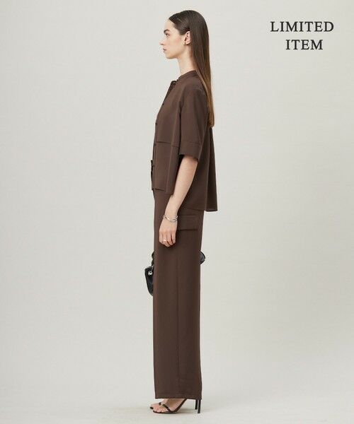 L size ONWARD(大きいサイズ) / エルサイズオンワード シャツ・ブラウス | 【WEB限定・接触冷感・UVケア・吸水速乾・防シワ・洗える】 ドレープツイル クロップドシャツ | 詳細14