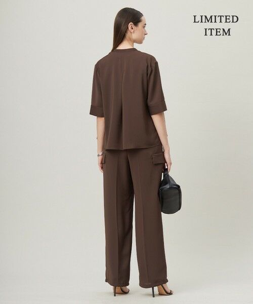 L size ONWARD(大きいサイズ) / エルサイズオンワード シャツ・ブラウス | 【WEB限定・接触冷感・UVケア・吸水速乾・防シワ・洗える】 ドレープツイル クロップドシャツ | 詳細15