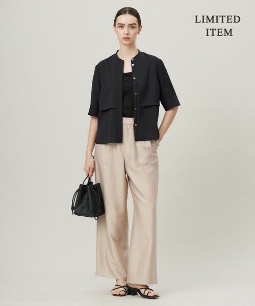 L size ONWARD(大きいサイズ) / エルサイズオンワード シャツ・ブラウス | 【WEB限定・接触冷感・UVケア・吸水速乾・防シワ・洗える】 ドレープツイル クロップドシャツ | 詳細17