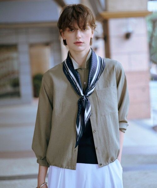 L size ONWARD(大きいサイズ)/エルサイズオンワード 【洗える・接触冷感・防シワ・吸水速乾】BREEZE COOL シャツ ブラウス カーキ系 T15 L size ONWARD(大きいサイズ)/エルサイズオンワード 【洗える・接触冷感・防シワ・吸水速乾】BREEZE COOL シャツ ブラウス カーキ系 T15
