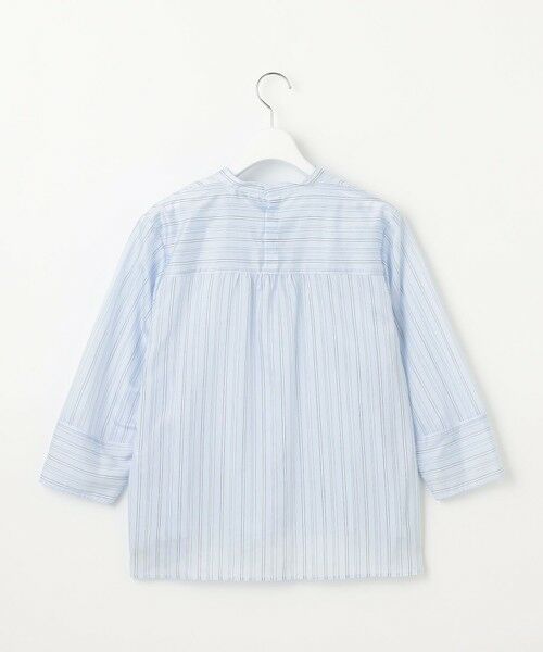 L size ONWARD(大きいサイズ) / エルサイズオンワード シャツ・ブラウス | 【洗える】ランダムストライプ スタンドカラー  ブラウス | 詳細10