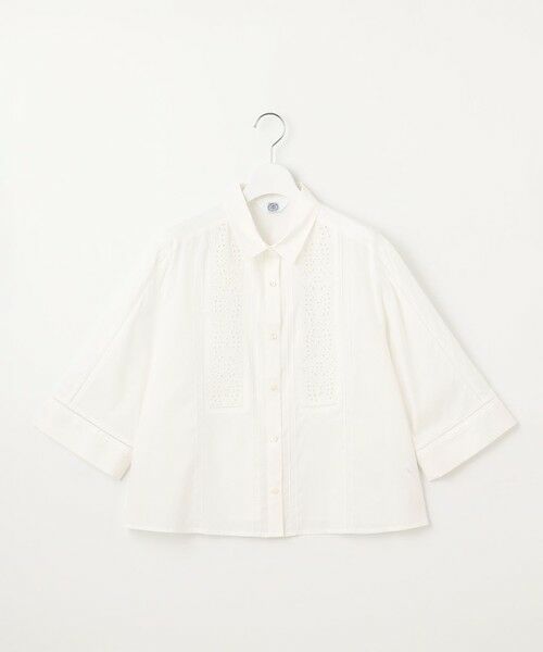 L size ONWARD(大きいサイズ) / エルサイズオンワード シャツ・ブラウス | 【洗える】セルロースライト刺繍  シャツ ブラウス | 詳細5