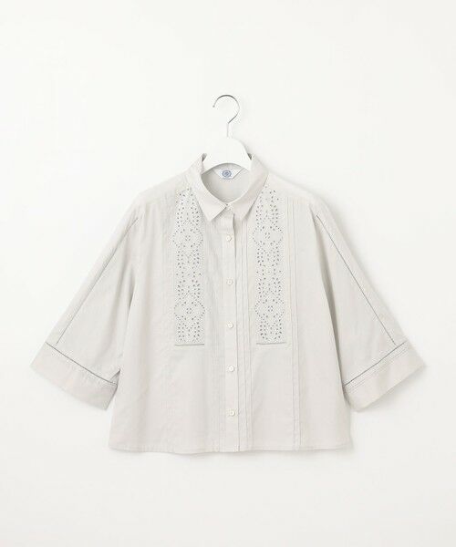 L size ONWARD(大きいサイズ) / エルサイズオンワード シャツ・ブラウス | 【洗える】セルロースライト刺繍  シャツ ブラウス | 詳細7