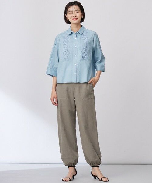 L size ONWARD(大きいサイズ) / エルサイズオンワード シャツ・ブラウス | 【洗える】セルロースライト刺繍  シャツ ブラウス | 詳細17