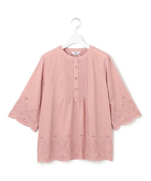 L size ONWARD(大きいサイズ) / エルサイズオンワード シャツ・ブラウス | 【洗える】セルロースライト刺繍 ピンタック ブラウス | 詳細13