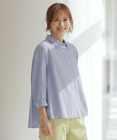 L size ONWARD(大きいサイズ) / エルサイズオンワード シャツ・ブラウス | 【洗える】スパンローン バックプリーツ ブラウス