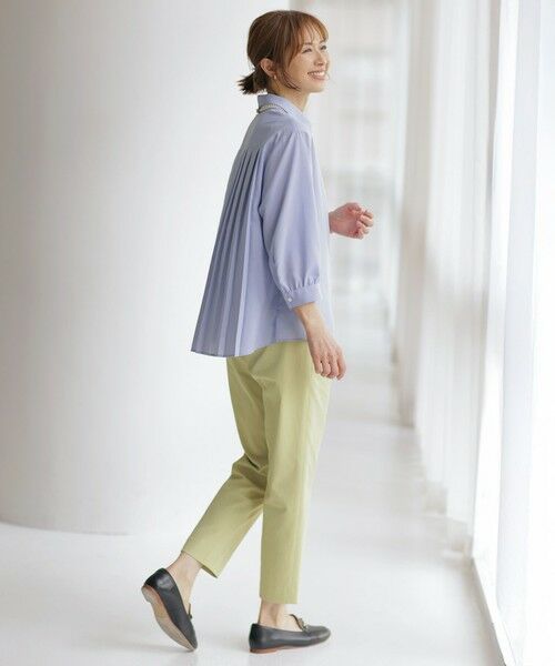 L size ONWARD(大きいサイズ) / エルサイズオンワード シャツ・ブラウス | 【洗える】スパンローン バックプリーツ ブラウス | 詳細8