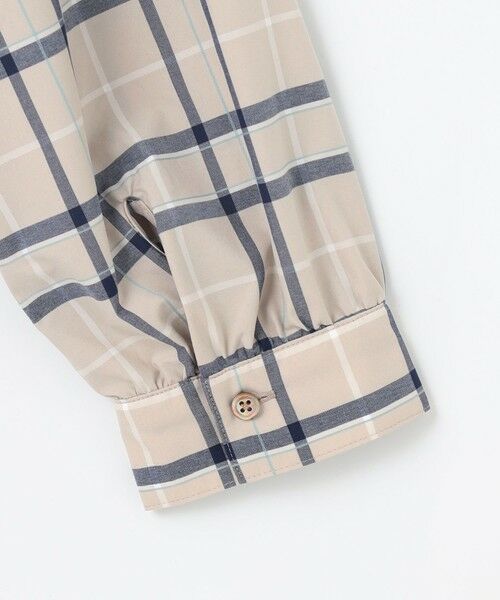 L size ONWARD(大きいサイズ) / エルサイズオンワード シャツ・ブラウス | 【洗える】コンパクトチェック スタンドカラー ブラウス | 詳細7