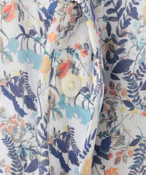 L size ONWARD(大きいサイズ) / エルサイズオンワード シャツ・ブラウス | 【洗える】Liberty バンドカラー プルオーバー ブラウス | 詳細10