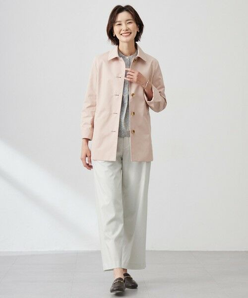 L size ONWARD(大きいサイズ) / エルサイズオンワード シャツ・ブラウス | 【洗える】Liberty バンドカラー プルオーバー ブラウス | 詳細14