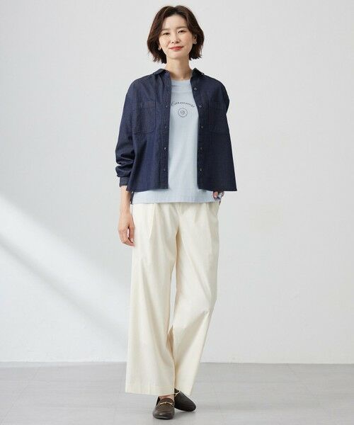 L size ONWARD(大きいサイズ) / エルサイズオンワード シャツ・ブラウス | 【洗える】5ozバージラコンパクト デニムシャツ | 詳細16