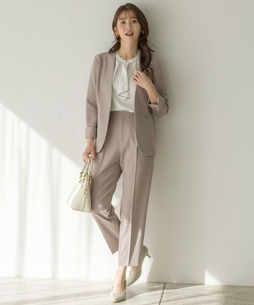 L size ONWARD(大きいサイズ) / エルサイズオンワード シャツ・ブラウス | 【洗える】バイカラーラッフルボウ ブラウス | 詳細2