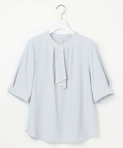 L size ONWARD(大きいサイズ) / エルサイズオンワード シャツ・ブラウス | 【洗える】バイカラーラッフルボウ ブラウス | 詳細19