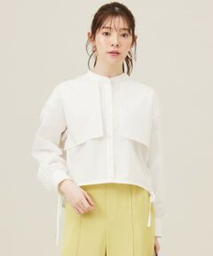 L size ONWARD(大きいサイズ) / エルサイズオンワード シャツ・ブラウス | 【UVカット・接触冷感・速乾】クロップトヨークハオリ シャツ