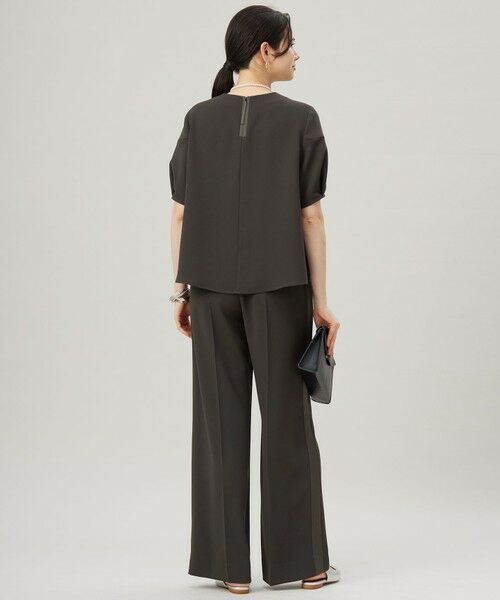 L size ONWARD(大きいサイズ) / エルサイズオンワード シャツ・ブラウス | 【SHIHOさんコラボ・洗える】バックサテンジョーゼット ブラウス | 詳細3