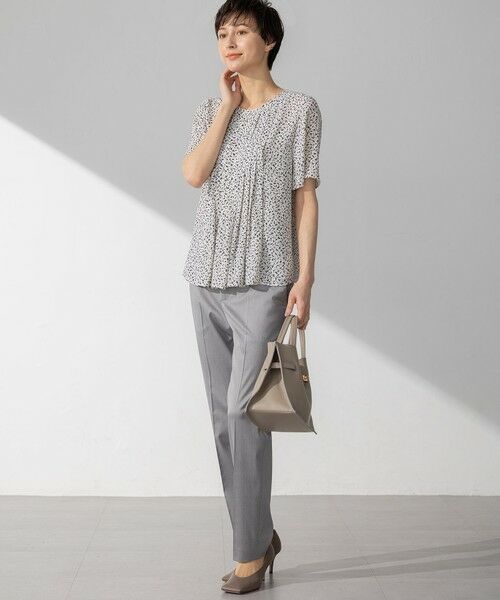 L size ONWARD(大きいサイズ) / エルサイズオンワード シャツ・ブラウス | 【接触冷感/吸水速乾】ペインティングプリント ブラウス | 詳細1