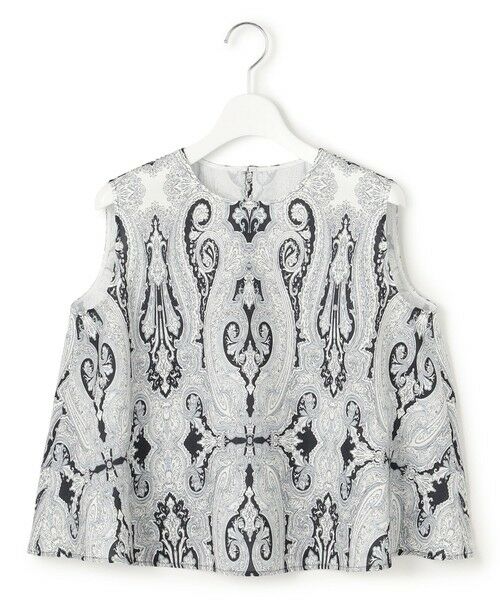 L size ONWARD(大きいサイズ) / エルサイズオンワード シャツ・ブラウス | 【洗える】Ratti ドローイング ペイズリー プリント ブラウス | 詳細3