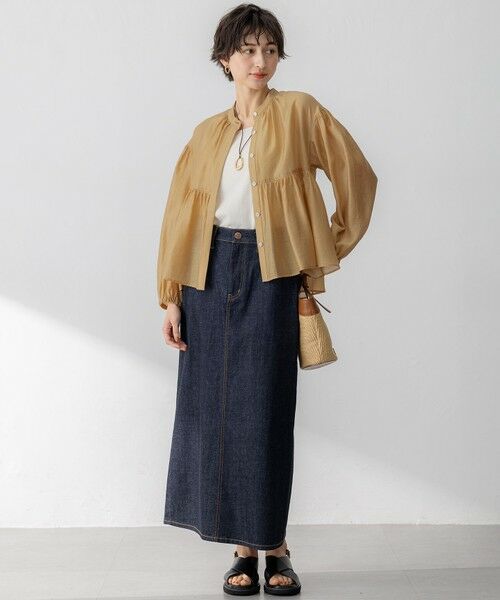 L size ONWARD(大きいサイズ) / エルサイズオンワード シャツ・ブラウス | 【WEB&一部店舗限定カラーあり】ソフトオーガンジー ボリューム ブラウス | 詳細9