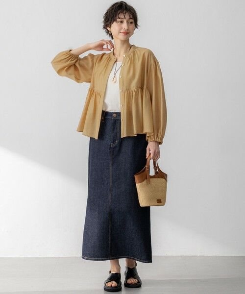 L size ONWARD(大きいサイズ) / エルサイズオンワード シャツ・ブラウス | 【WEB&一部店舗限定カラーあり】ソフトオーガンジー ボリューム ブラウス | 詳細10