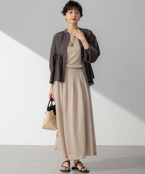 L size ONWARD(大きいサイズ) / エルサイズオンワード シャツ・ブラウス | 【WEB&一部店舗限定カラーあり】ソフトオーガンジー ボリューム ブラウス | 詳細12