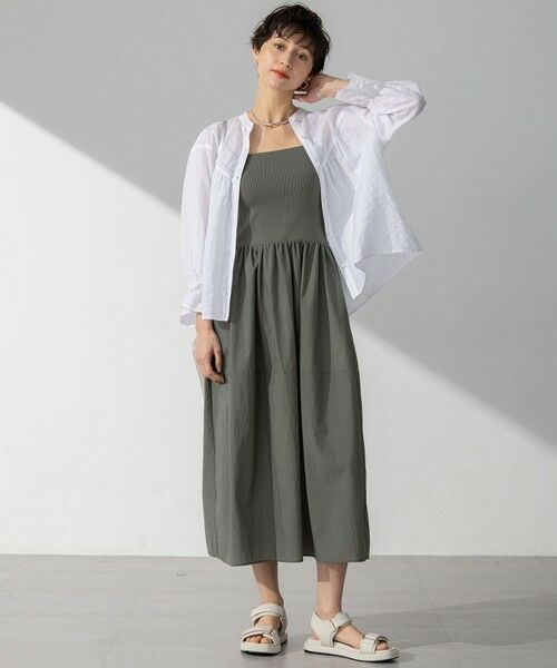 L size ONWARD(大きいサイズ) / エルサイズオンワード シャツ・ブラウス | 【洗える】カラミ ストライプ  切り替え ブラウス | 詳細2