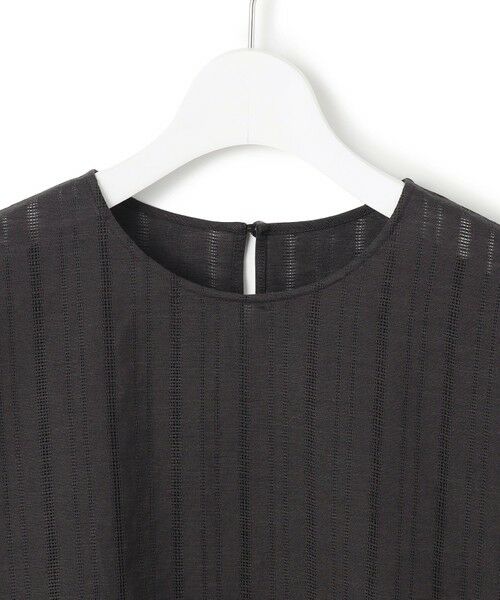 L size ONWARD(大きいサイズ) / エルサイズオンワード シャツ・ブラウス | 【洗える】カラミ ストライプ ペプラム ブラウス | 詳細10