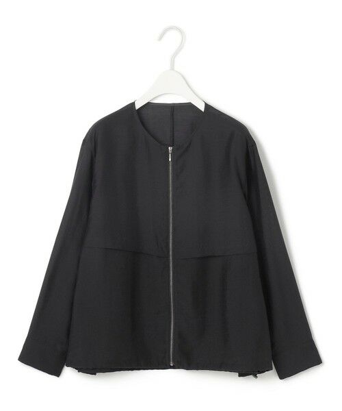 L size ONWARD(大きいサイズ) / エルサイズオンワード ブルゾン | 【接触冷感・速乾・洗える】 リヨセルナイロンワッシャー ノーカラーブルゾン | 詳細6