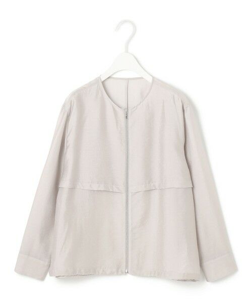 L size ONWARD(大きいサイズ) / エルサイズオンワード ブルゾン | 【接触冷感・速乾・洗える】 リヨセルナイロンワッシャー ノーカラーブルゾン | 詳細24
