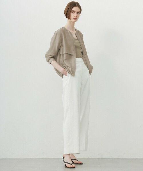 L size ONWARD(大きいサイズ) / エルサイズオンワード ブルゾン | 【接触冷感・速乾・洗える】 リヨセルナイロンワッシャー ノーカラーブルゾン | 詳細25