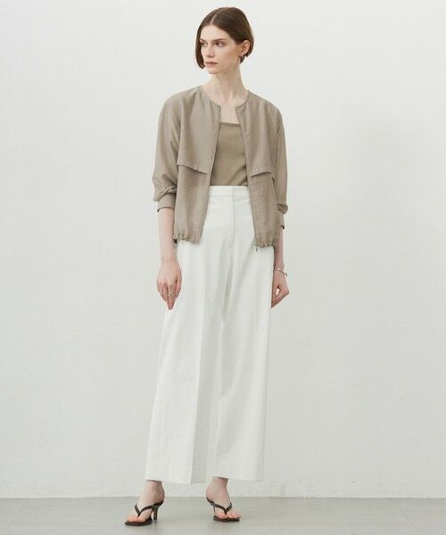 L size ONWARD(大きいサイズ) / エルサイズオンワード ブルゾン | 【接触冷感・速乾・洗える】 リヨセルナイロンワッシャー ノーカラーブルゾン | 詳細26