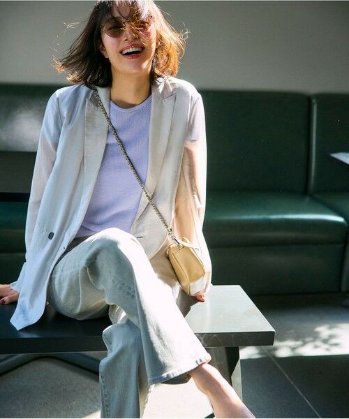 L size ONWARD(大きいサイズ) / エルサイズオンワード その他アウター | 【接触冷感・速乾・洗える】 リヨセルシアー ジャケット | 詳細17