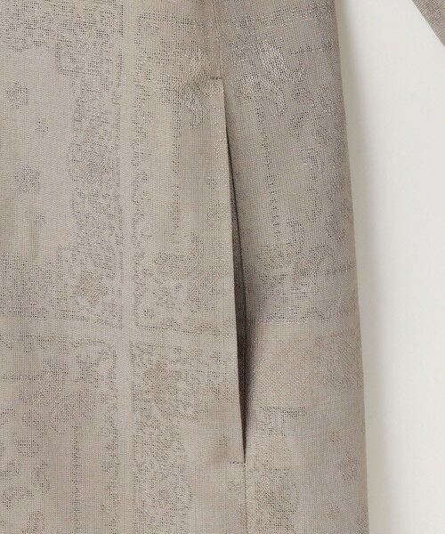 L size ONWARD(大きいサイズ) / エルサイズオンワード ノーカラージャケット | 【日本製・洗える】ペイズリーレノクロス ノーカラージャケット | 詳細8