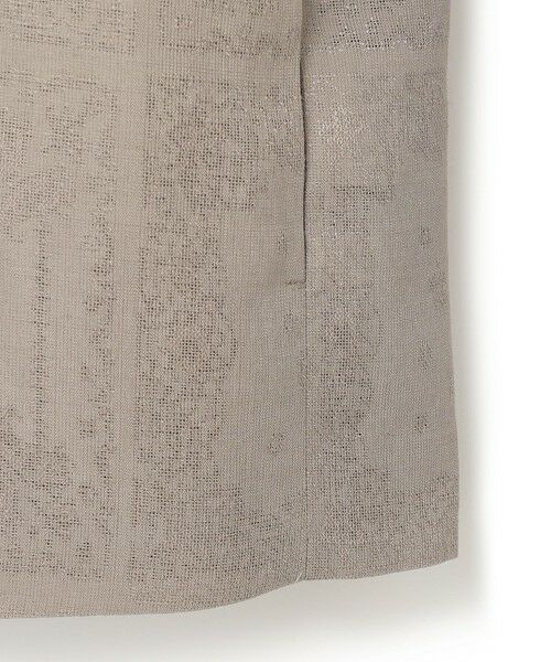 L size ONWARD(大きいサイズ) / エルサイズオンワード ノーカラージャケット | 【日本製・洗える】ペイズリーレノクロス ノーカラージャケット | 詳細9