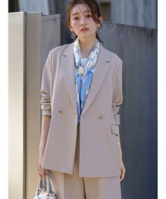 L size ONWARD(大きいサイズ) / エルサイズオンワード その他アウター | 【UVカット・接触冷感・吸水速乾】スマートビューティストレッチ  ダブルブレストジャケット