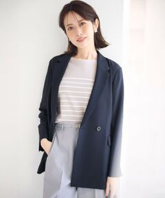 L size ONWARD(大きいサイズ) / エルサイズオンワード その他アウター | 【UVカット・接触冷感・吸水速乾】スマートビューティストレッチ  ダブルブレストジャケット