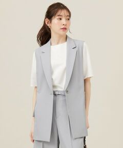 L size ONWARD(大きいサイズ) / エルサイズオンワード その他アウター | 【UVカット・接触冷感・吸水速乾】スマートビューティストレッチ  ジレ