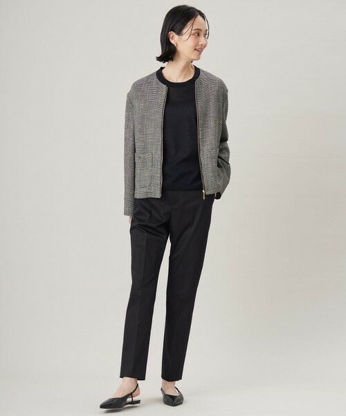 L size ONWARD(大きいサイズ) / エルサイズオンワード ノーカラージャケット | 【洗える】ライトカラミノーカラー ジャケット | 詳細9