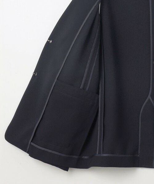 L size ONWARD(大きいサイズ) / エルサイズオンワード ノーカラージャケット | 【セットアップ対応・接触冷感・UVケア・洗える】ライトストレッチノーカラー ジャケット | 詳細12