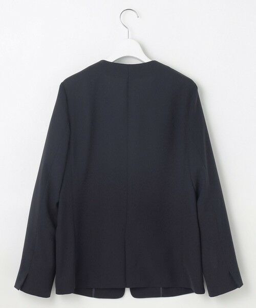 L size ONWARD(大きいサイズ) / エルサイズオンワード ノーカラージャケット | 【セットアップ対応・接触冷感・UVケア・洗える】ライトストレッチノーカラー ジャケット | 詳細5