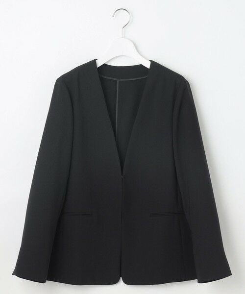 L size ONWARD(大きいサイズ) / エルサイズオンワード ノーカラージャケット | 【セットアップ対応・接触冷感・UVケア・洗える】ライトストレッチノーカラー ジャケット | 詳細17