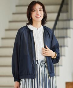 L size ONWARD(大きいサイズ) / エルサイズオンワード ブルゾン | 【洗える】メッシュ ブルゾン