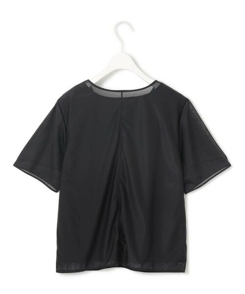 L size ONWARD(大きいサイズ) / エルサイズオンワード カットソー | 【洗える】ハイゲージチュールコンビ カットソー | 詳細6