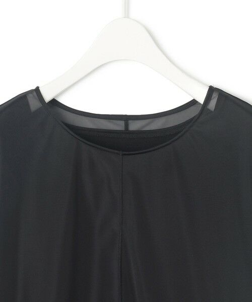 L size ONWARD(大きいサイズ) / エルサイズオンワード カットソー | 【洗える】ハイゲージチュールコンビ カットソー | 詳細7