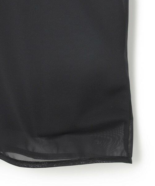 L size ONWARD(大きいサイズ) / エルサイズオンワード カットソー | 【洗える】ハイゲージチュールコンビ カットソー | 詳細9