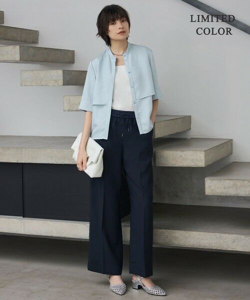 L size ONWARD(大きいサイズ) / エルサイズオンワード タンクトップ | 【WEB限定カラーあり・洗える】 ブロードステッチリブ タンクトップ | 詳細2