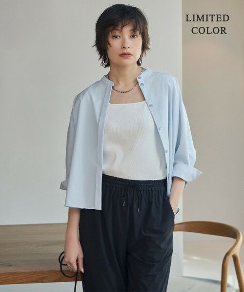 L size ONWARD(大きいサイズ) / エルサイズオンワード タンクトップ | 【WEB限定カラーあり・洗える】 ブロードステッチリブ タンクトップ | 詳細1