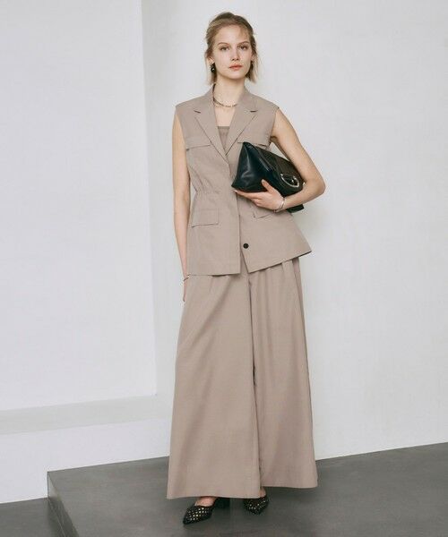 L size ONWARD(大きいサイズ) / エルサイズオンワード タンクトップ | 【WEB限定カラーあり・洗える】 ブロードステッチリブ タンクトップ | 詳細8